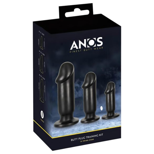 Anos Training Kit - Analplug-Set (3-teilig) - schwarz