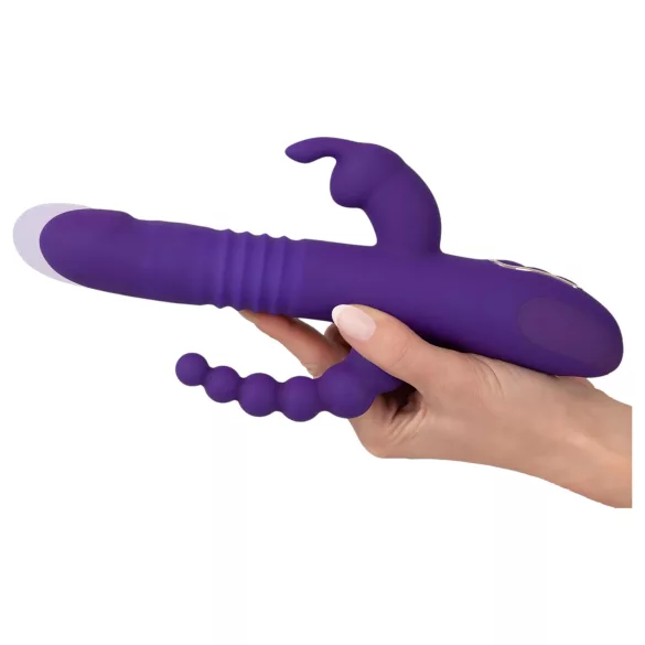 SMILE Triple - Akku Vibrator mit drei Armen, drehend und stoßend (lila)