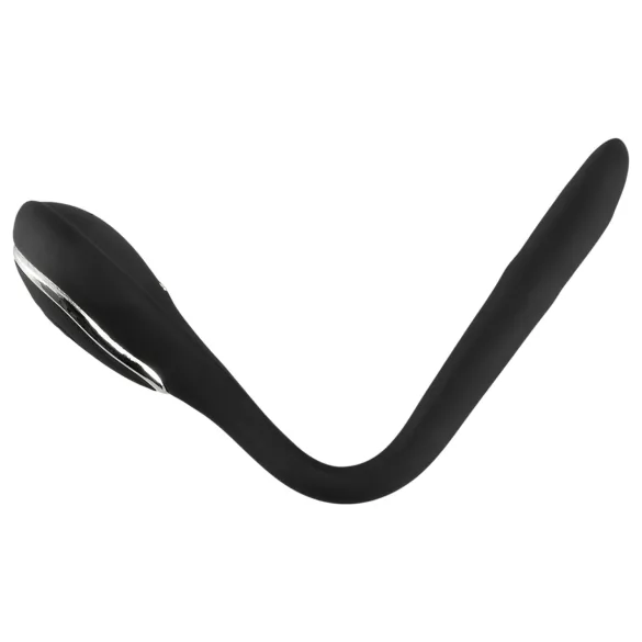 Penis Plug Dilator - wiederaufladbarer, vibrierender Dilator (1 cm, schwarz)