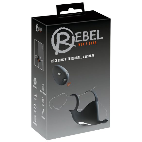 Rebel - Akku-Hoden- und Penisring-Vibrator (schwarz)