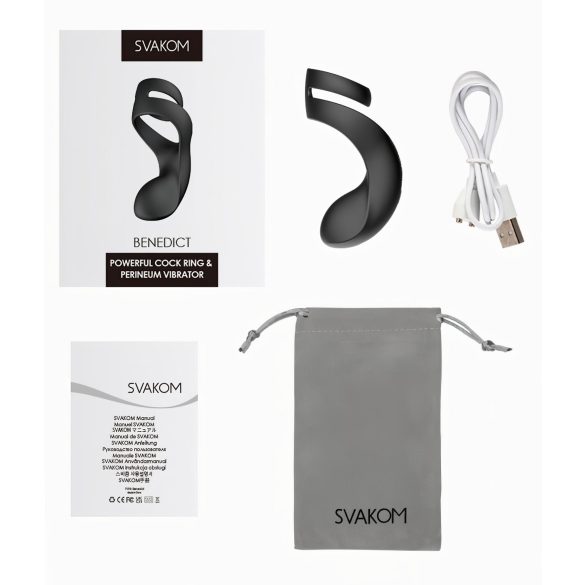 Svakom Benedict - Perineum-Stimulator, vibrierender Penisring (schwarz)