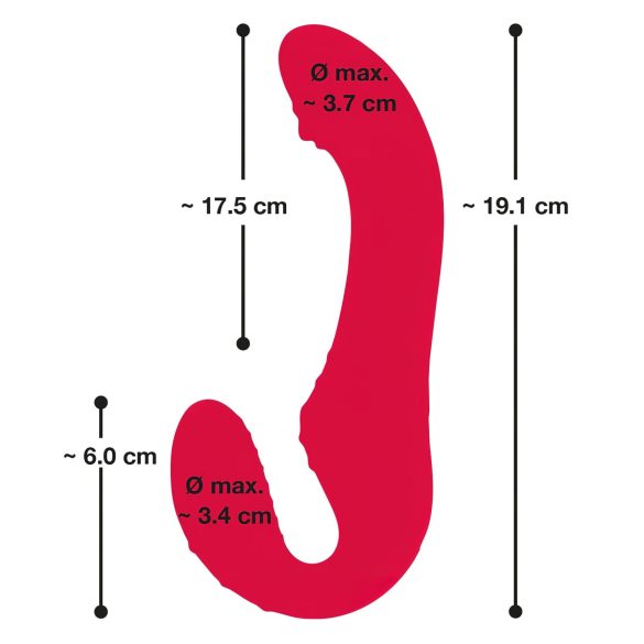 You2Toys Strapless - Kabelloser, tragbarer Vibrator (Rot)