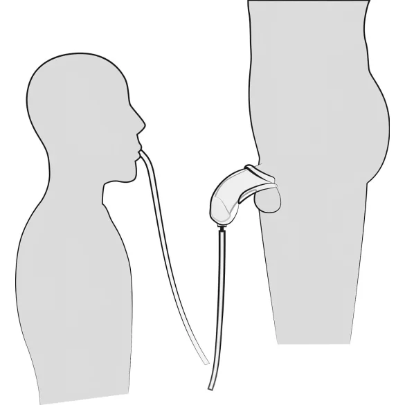 You2Toys Piss Play Sleeve - Penisaufsatz mit Auslaufrohr (transparent)