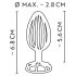 ANOS Metall (2,8cm) - Stählerner Analkäfig (silber)