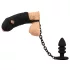 Black Velvets - Silikon Peniskäfig mit Analplug (schwarz)
