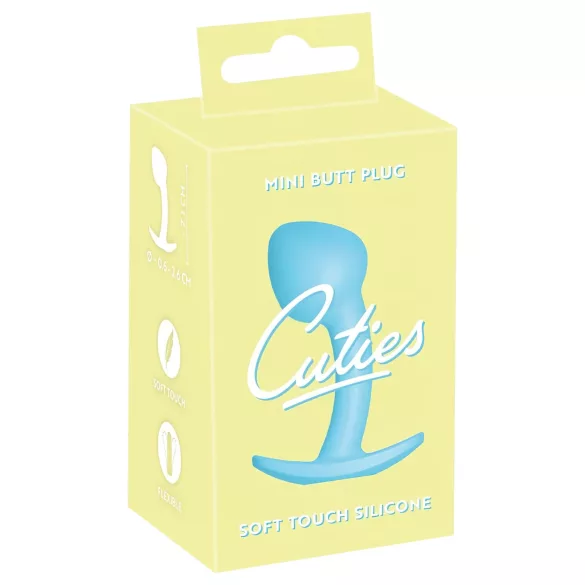 Cuties Mini Butt Plug - Silikon Analplug (blau, 2,6 cm)