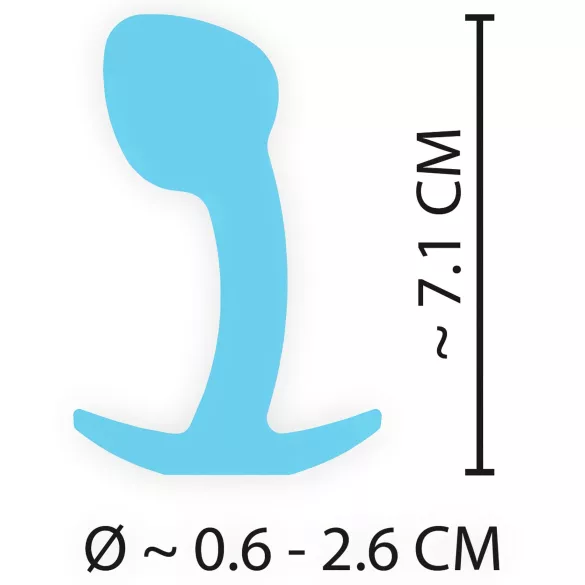 Cuties Mini Butt Plug - Silikon Analplug (blau, 2,6 cm)