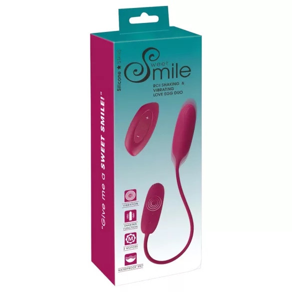 Smile Love Egg Duo - vibrierendes Ei (Po+Vagina)