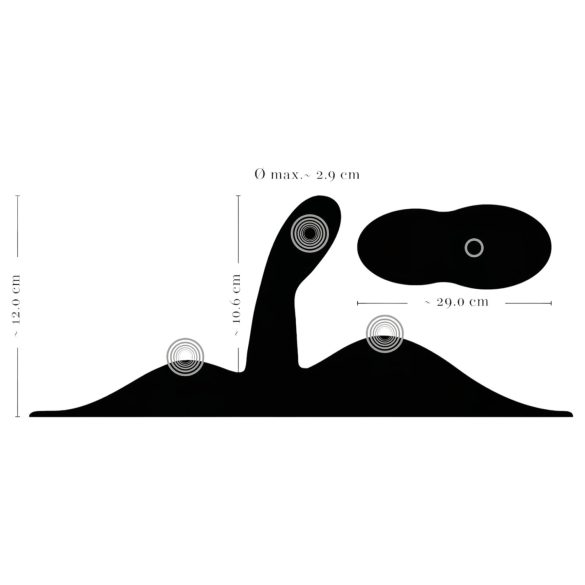 VibePad 3 - Akku, Radio, G-Punkt Kissen Vibrator (schwarz)