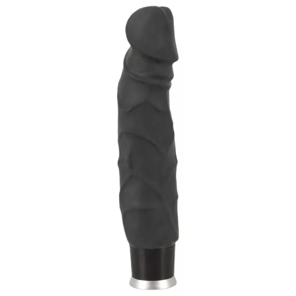 Nature Skin - naturgetreuer Vibrator (schwarz, 22 cm)