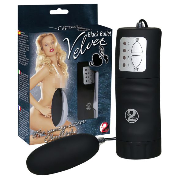 You2Toys - Samtiges schwarzes Vibro-Ei