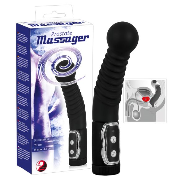 You2Toys - Prostatavibrator mit Rotation (schwarz)