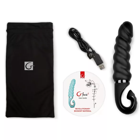 Gvibe G-jack 2 - Wiederaufladbarer, wasserdichter Silikonvibrator (schwarz)