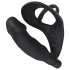 Black Velvet - Anale Vibrator mit Penis- und Hodenring (schwarz)