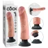 King Cock 9 Saugnapf-Vibrator (23 cm) - natur