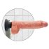 King Cock 10 Saugfuß-Vibrator (25 cm) - natur