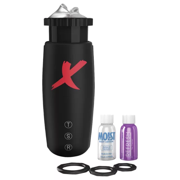 PDX Moto Bator - saugende Auf- und Ab-Lippen Masturbator (schwarz)