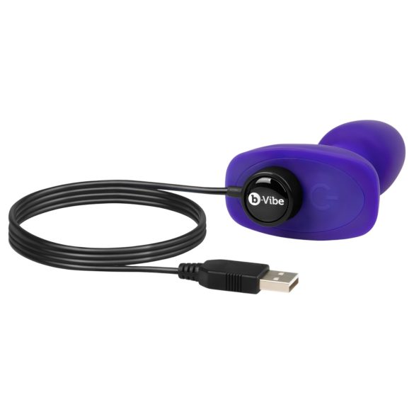 b-Vibe Rimming - Perlen-Analvibrator mit Rotation (lila)