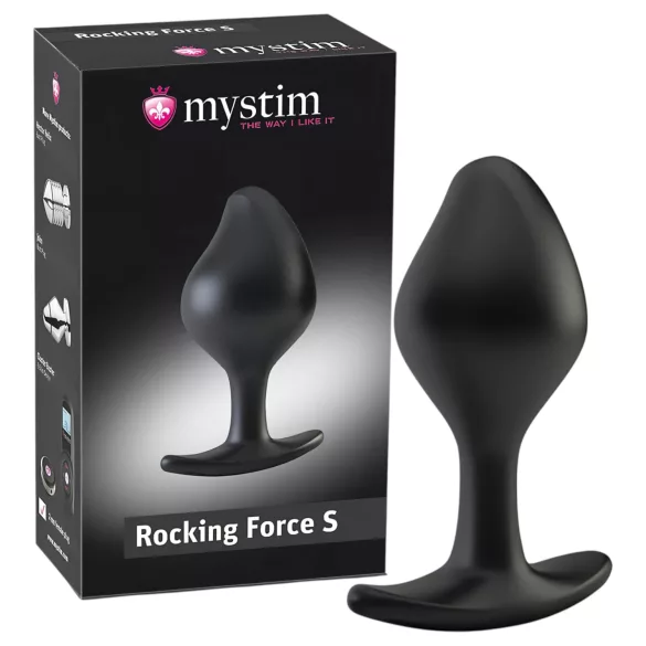 mystim Rocking Force S - Elektro-Analplug - klein (schwarz)