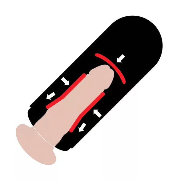 PDX Elite Mega Milker - Vibrations-Masturbator (schwarz)