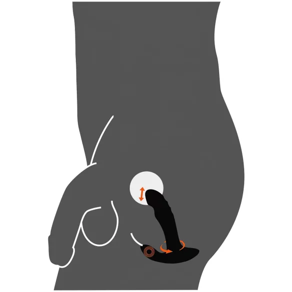 Rebel - vibrierendes Perlen-Prostatamassagegerät (schwarz)
