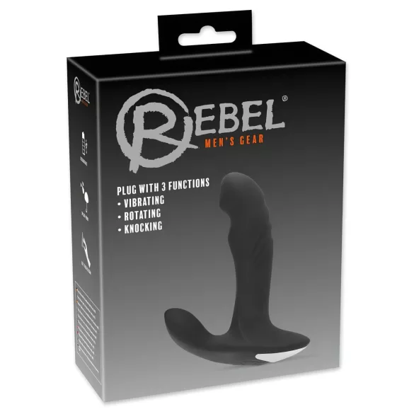 Rebel - vibrierendes Perlen-Prostatamassagegerät (schwarz)