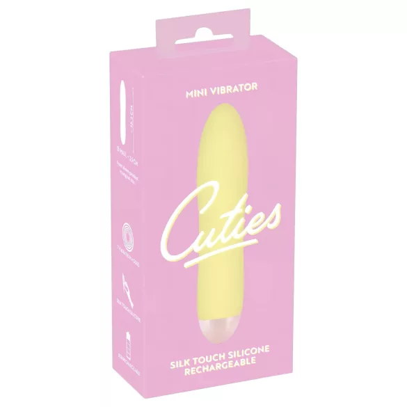 Cuties Mini Yellow - Akku-Silikonstabvibrator (gelb)