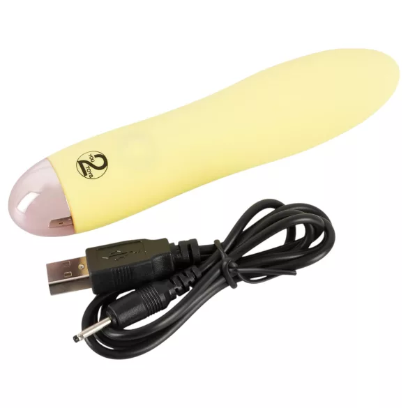 Cuties Mini Yellow - Akku-Silikonstabvibrator (gelb)