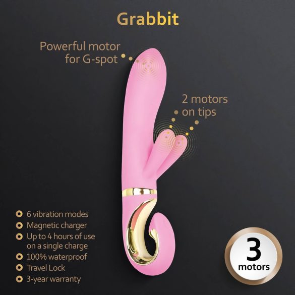 G-Vibe GRabbit - Akkus G-Punkt-Vibrator mit 3 Motoren (Pink)