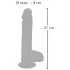 Medical Thrusting - Vibrator mit Saugnapf, stoßend-rotierend (naturfarben)