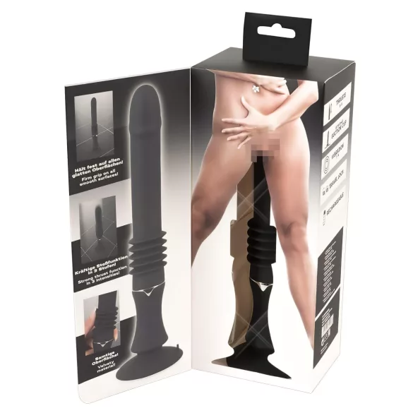 You2Toys Fickmaschine - stoßender Vibrator mit Saugnapf (schwarz)