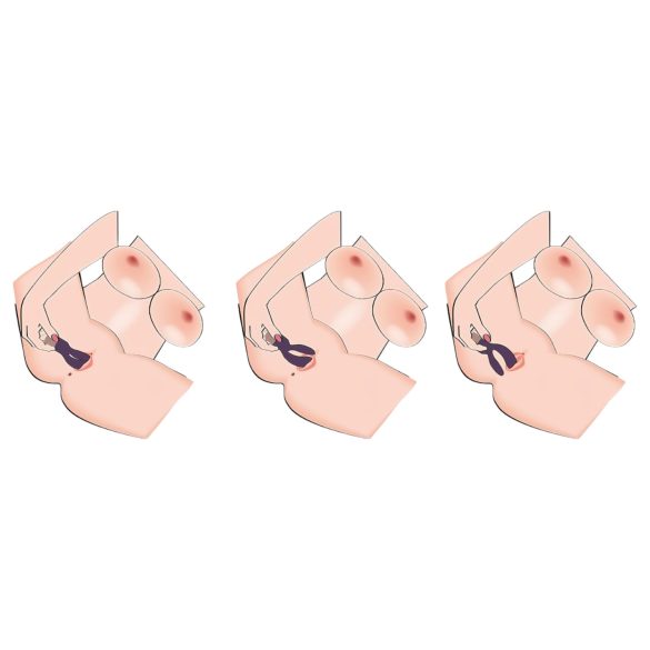 You2Toys Elegant Double - Akku-Vibrator mit Klitorisarm (lila)