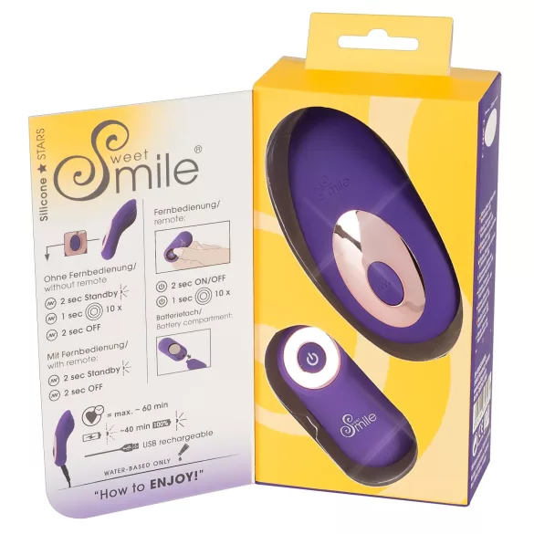SMILE Panty - tragbarer Akku‑Klitorisvibrator mit Fernbedienung (lila)