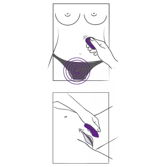 SMILE Panty - tragbarer Akku‑Klitorisvibrator mit Fernbedienung (lila)