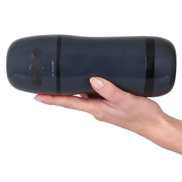 Rebel - 2in1 Saug- und Vibrationsmasturbator (schwarz)