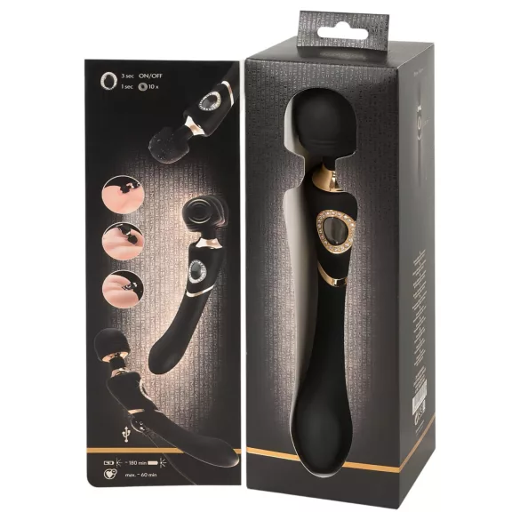 Cleopatra Wand - Akku-Massagevibrator (schwarz)