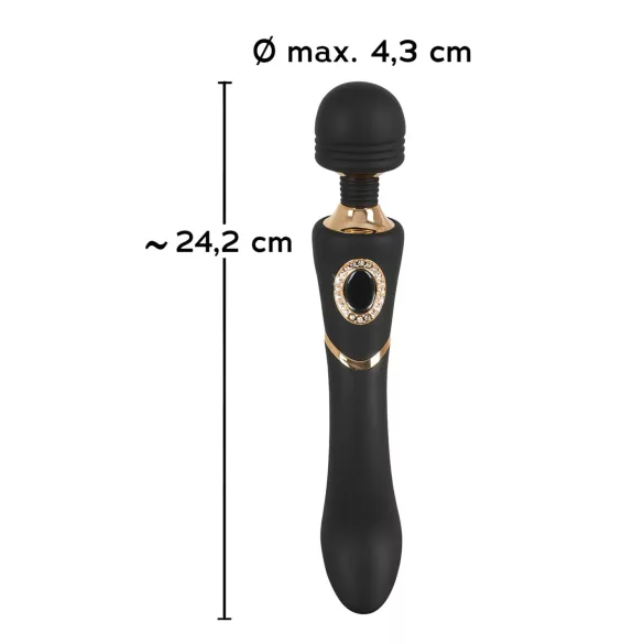 Cleopatra Wand - Akku-Massagevibrator (schwarz)