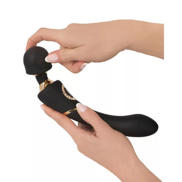 Cleopatra Wand - Akku-Massagevibrator (schwarz)