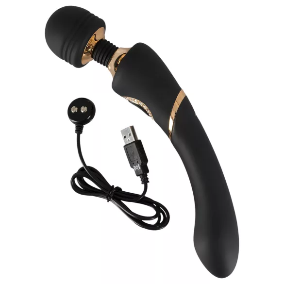 Cleopatra Wand - Akku-Massagevibrator (schwarz)