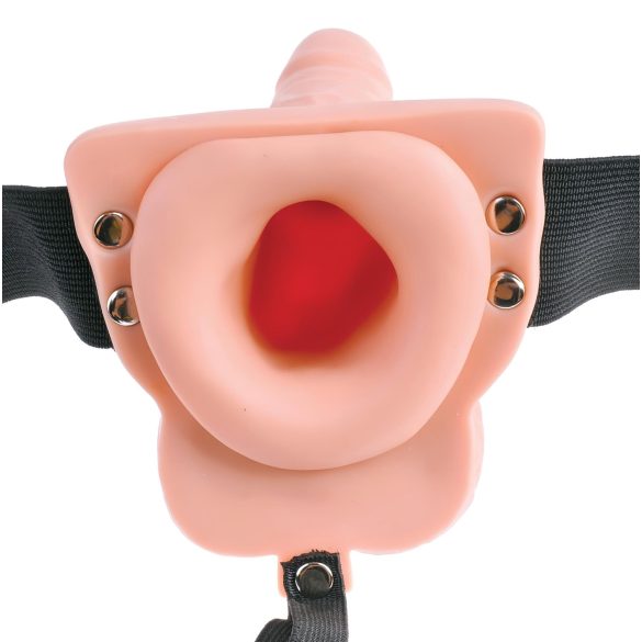 Fetisch Strap-On 6 - anlegbarer, hohler Vibrator (natur)