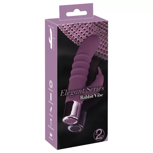 You2Toys - Rabbit Vibe - wiederaufladbarer G-Punkt-Vibrator mit Klitorisstimulator (lila)
