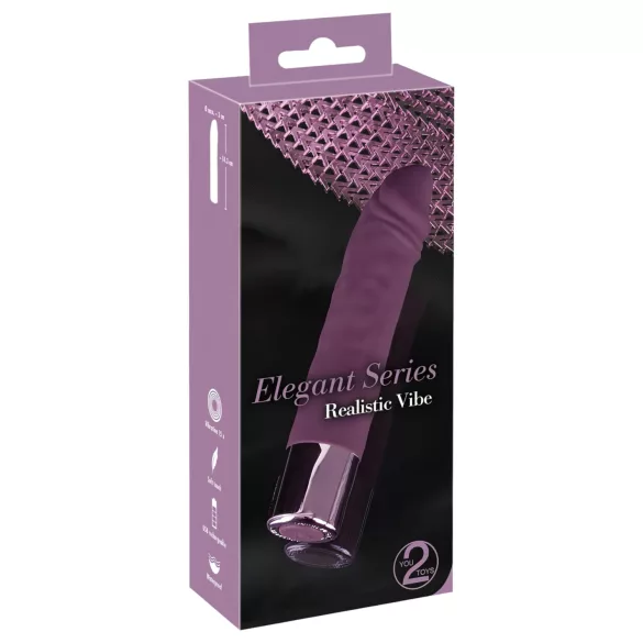 You2Toys Elegant Realistic - Akkuvibrator, wasserdicht (Lila)