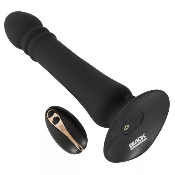 Black Velvet - Akku Stoß-Analdildo (Schwarz)