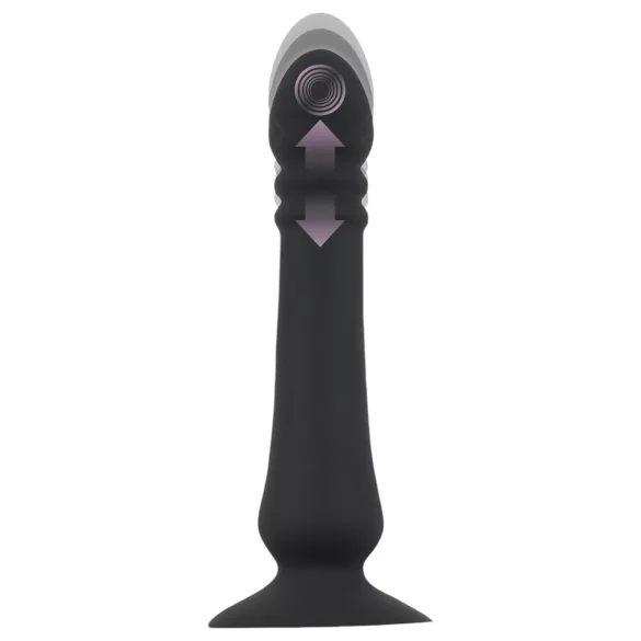 Black Velvet - Akku Stoß-Analdildo (Schwarz)