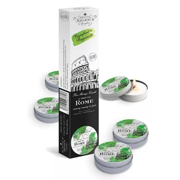 Petits Joujoux Rome Massagem-kerze - Grapefruit-Bergamotte 5x43ml