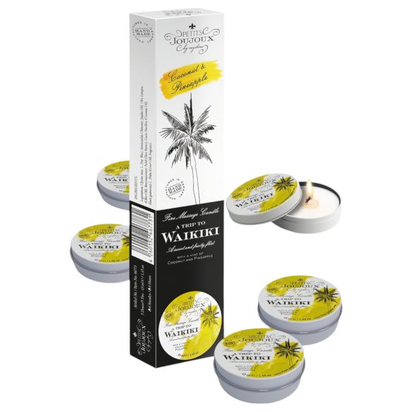 Petits Joujoux Waikiki Massagekerze - Kokosnuss-Ananas (5x43ml)