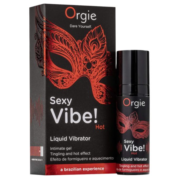 Orgie Sexy Vibe HOT - Erdbeer Wärmendes Liquid-Vibrator (15ml)