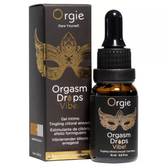 Orgie Orgasm Drops Vibe - prickelndes Intimgel für Frauen (15 ml)