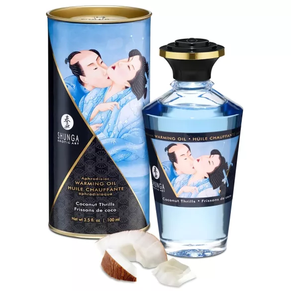 Shunga - Erwärmendes Massageöl - Kokos (100ml)
