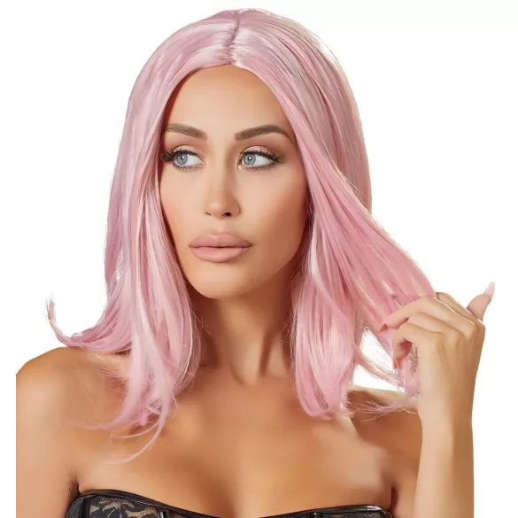 Cottelli - Mittellange Bob-Perücke (Rosa)